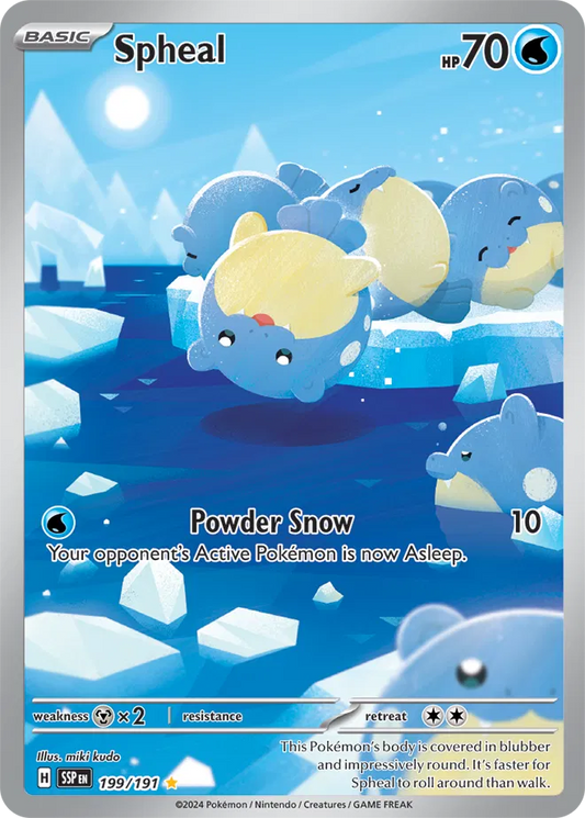 199/191 Spheal Surging Sparks Pokémon Card