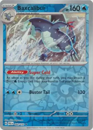 060/193 Baxcalibur Reverse Holo Paldea Evolved Pokémon Card