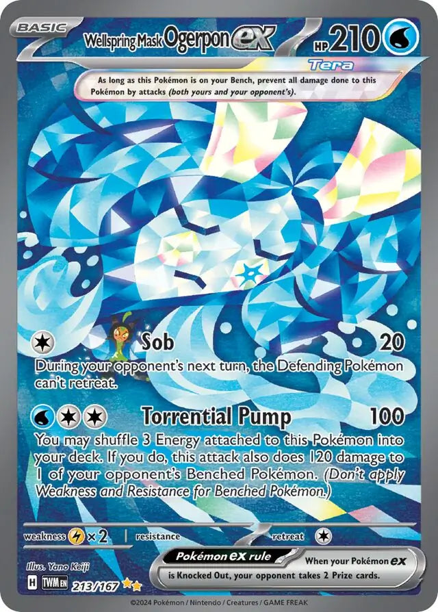 213/167 Wellspring Mask Ogerpon ex Twilight Masquerade Pokémon Card