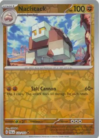 122/193 Naclstack Reverse Holo Paldea Evolved Pokémon Card
