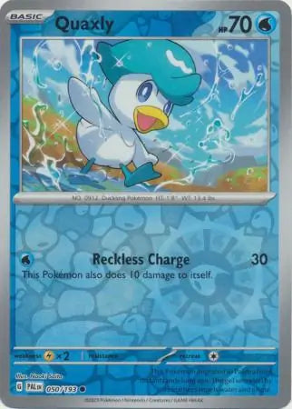 050/193 Quaxly Reverse Holo Paldea Evolved Pokémon Card