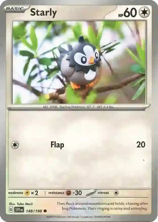 148/198 Starly Scarlet & Violet Base Set Pokémon Card