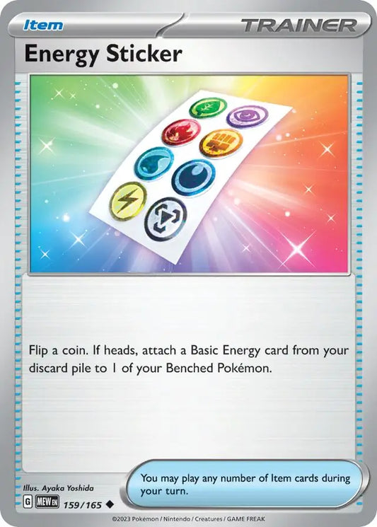 159/165 Energy Sticker 151 Pokémon Card