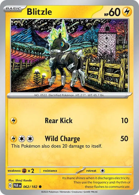 062/182 Blitzle Paradox Rift Pokémon Card