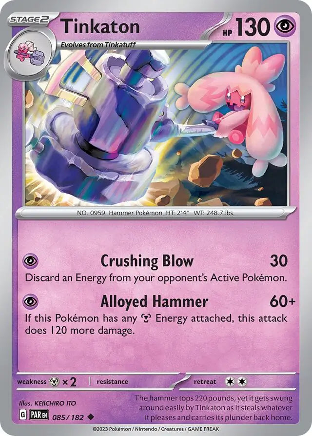085/182 Tinkaton Paradox Rift Pokémon Card