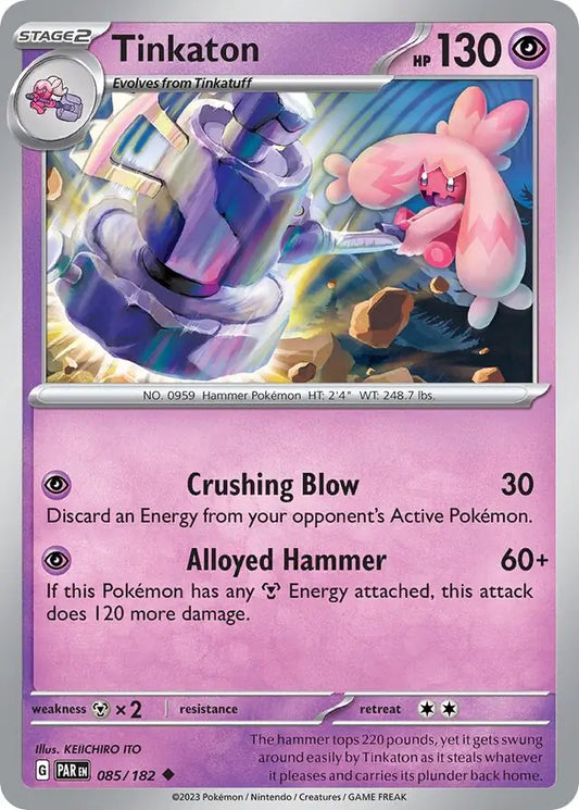 085/182 Tinkaton Paradox Rift Pokémon Card