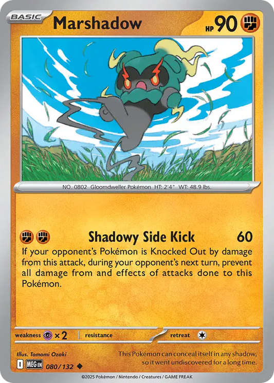 080/132 Marshadow Mega Evolution Pokémon Card
