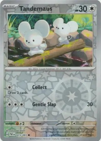 073/091 Tandemaus Reverse Holo Paldean Fates Pokémon Card