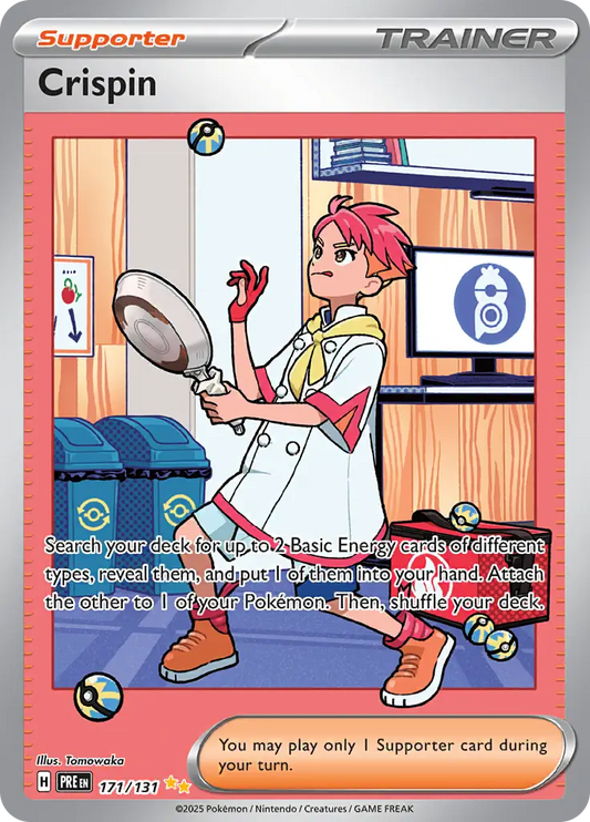 171/131 Crispin Prismatic Evolutions Pokémon Card