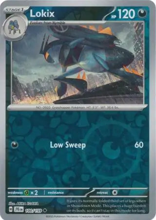 100/159 Lokix Reverse Holo Journey Together Pokémon Card