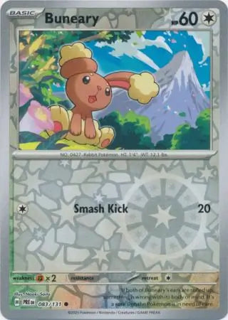 083/131 Buneary Reverse Holo Prismatic Evolutions Pokémon Card