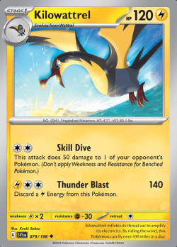 079/198 Kilowattrel Scarlet & Violet Base Set Pokémon Card