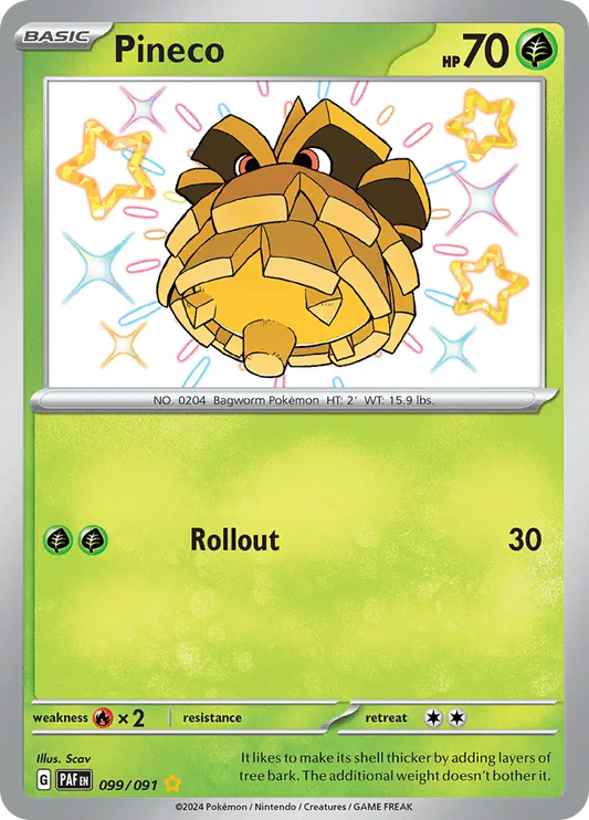 099/091 Pineco Paldean Fates Pokémon Card