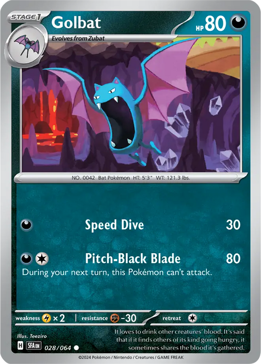 028/064 Golbat Shrouded Fable Pokémon Card