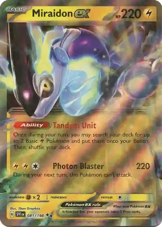 081/198 Miraidon ex Scarlet & Violet Base Set Pokémon Card