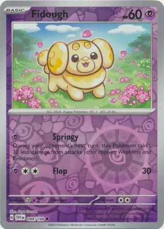 098/198 Fidough Reverse Holo Scarlet & Violet Base Set Pokémon Card