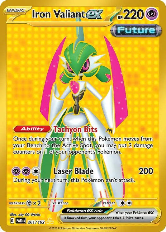 261/182 Iron Valiant ex Paradox Rift Pokémon Card