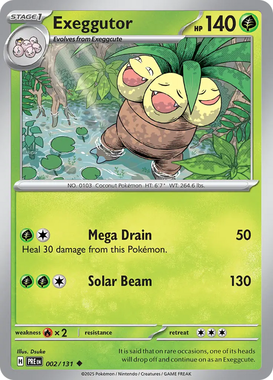002/131 Exeggutor Prismatic Evolutions Pokémon Card