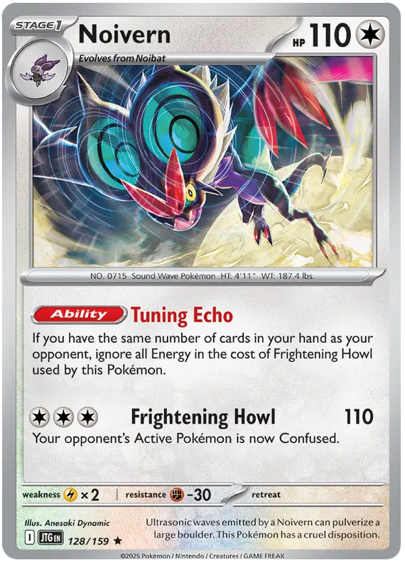 128/159 Noivern Journey Together Pokémon Card