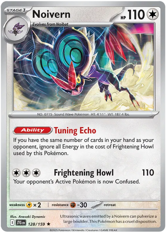 128/159 Noivern Journey Together Pokémon Card