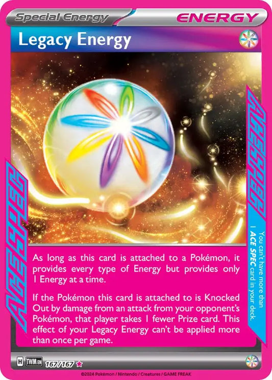 167/167 Legacy Energy Twilight Masquerade Pokémon Card