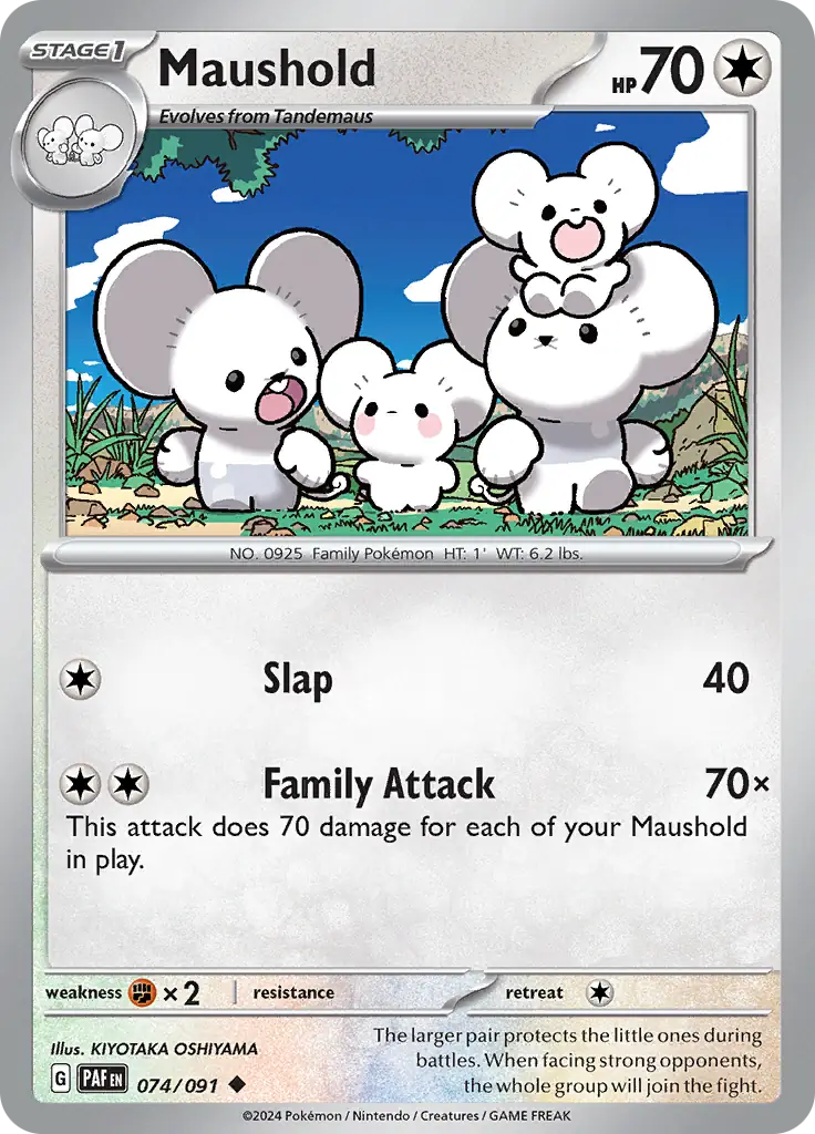 074/091 Maushold Paldean Fates Pokémon Card
