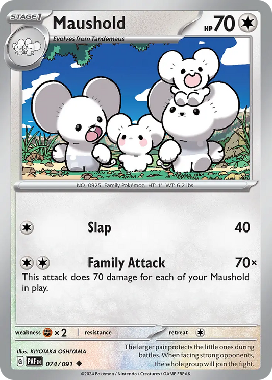 074/091 Maushold Paldean Fates Pokémon Card