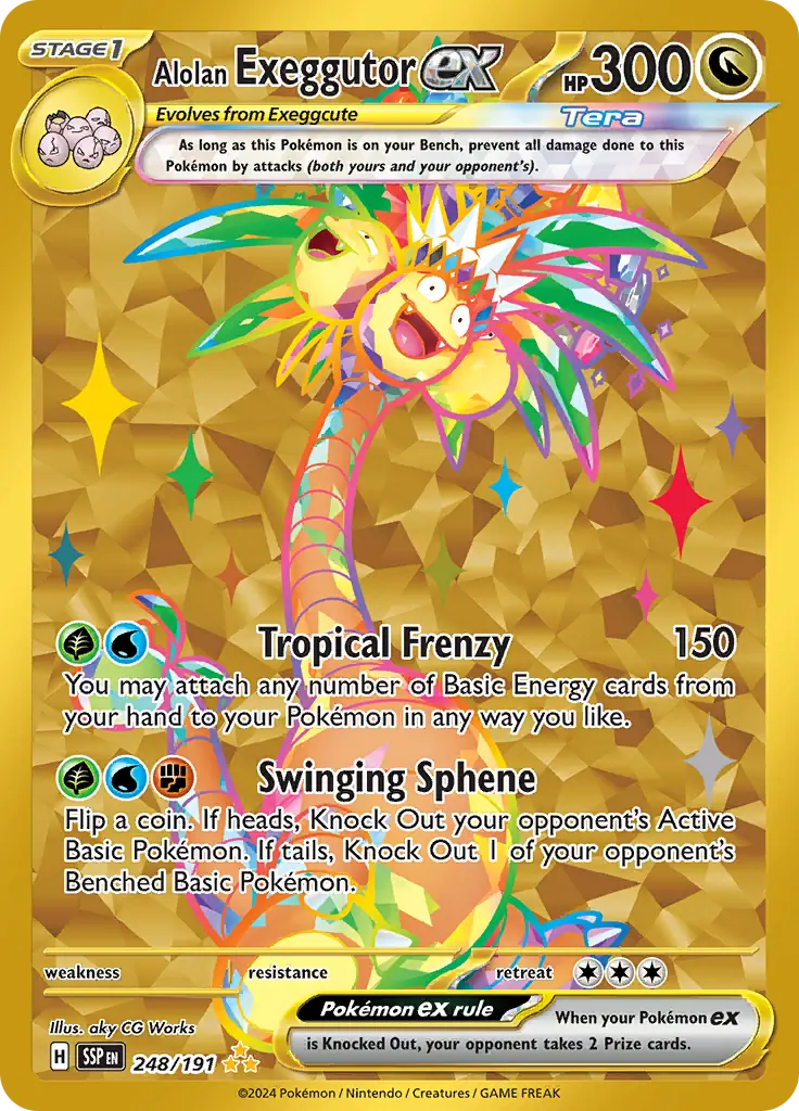 248/191 Alolan Exeggutor ex Surging Sparks Pokémon Card