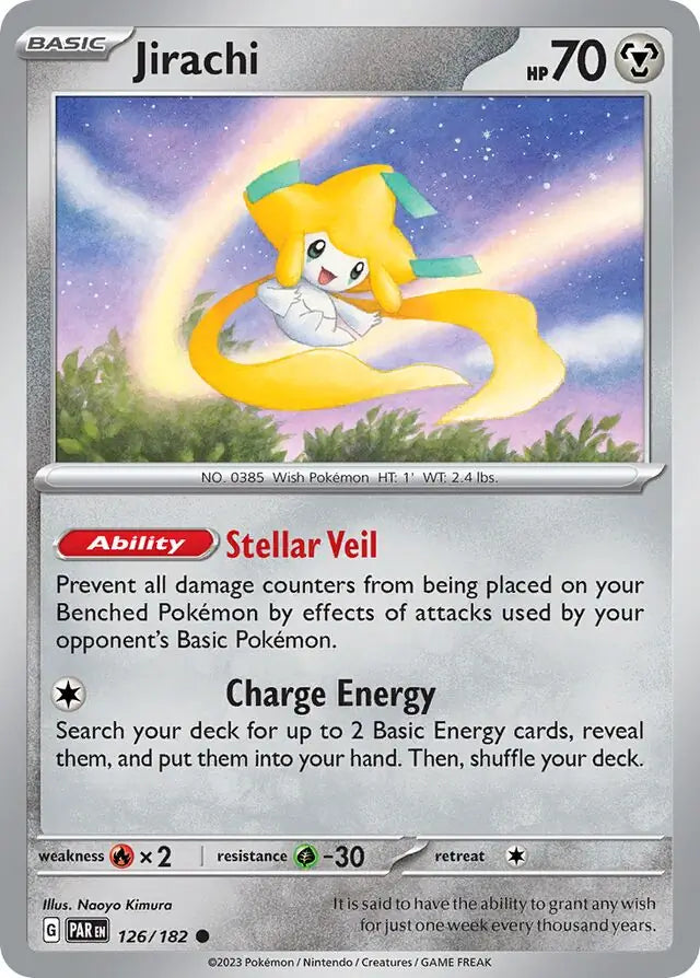 126/182 Jirachi Paradox Rift Pokémon Card