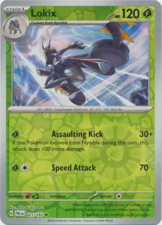 021/193 Lokix Reverse Holo Paldea Evolved Pokémon Card