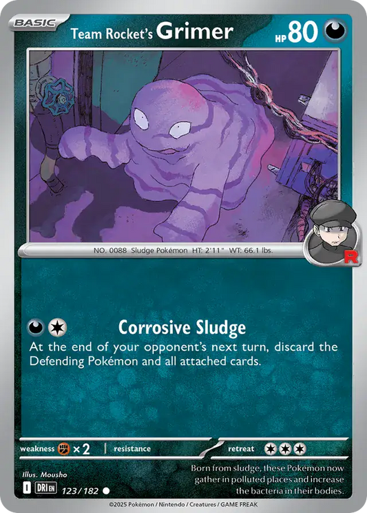 123/182 Team Rocket's Grimer Destined Rivals Pokémon Card