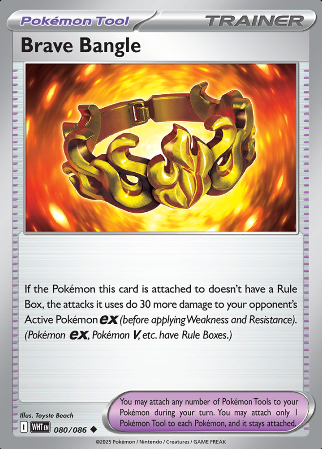 080/086 Brave Bangle White Flare Pokémon Card