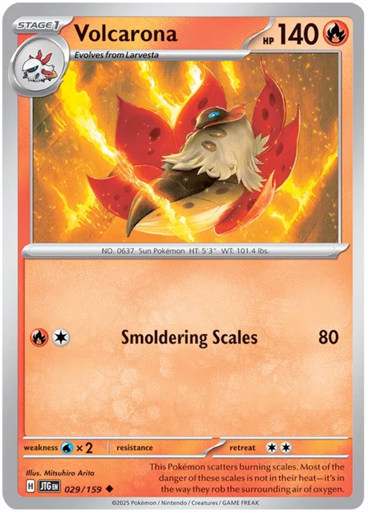 029/159 Volcarona Journey Together Pokémon Card