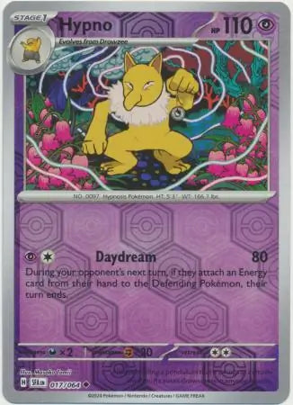 017/064 Hypno Reverse Holo Shrouded Fable Pokémon Card