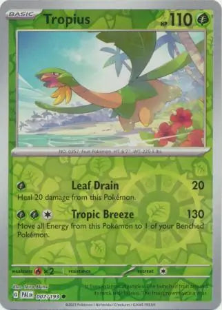 007/193 Tropius Reverse Holo Paldea Evolved Pokémon Card