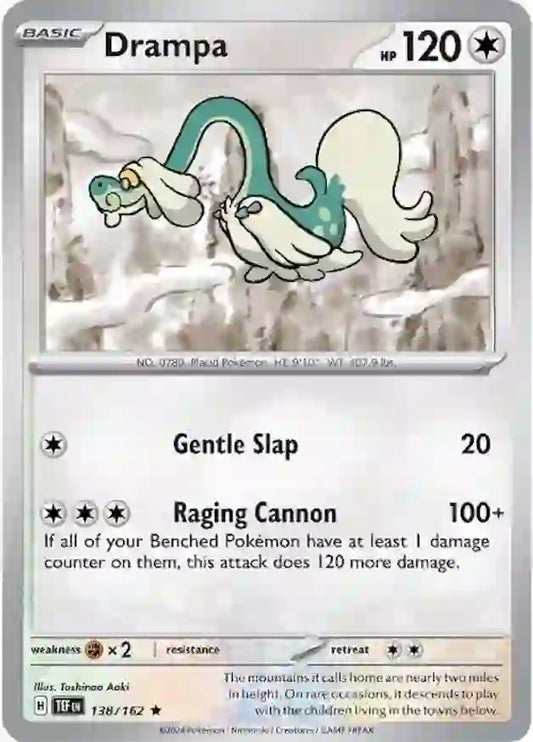138/162 Drampa Scarlet & Violet Temporal Forces Pokémon Card