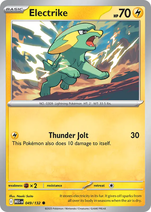 049/132 Electrike Mega Evolution Pokémon Card