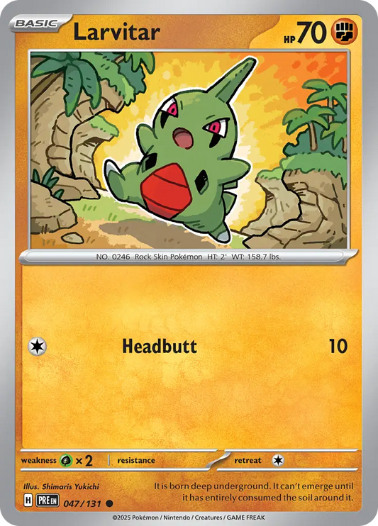 047/131 Larvitar Prismatic Evolutions Pokémon Card