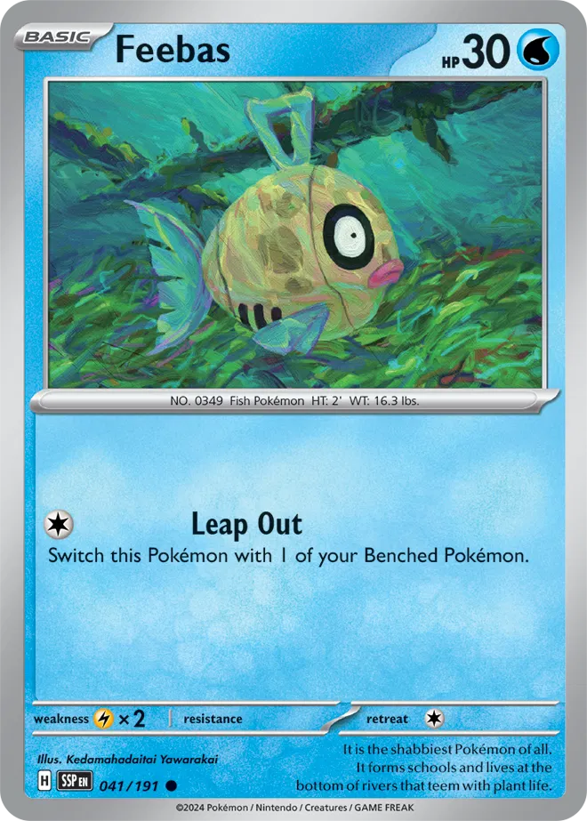041/191 Feebas Surging Sparks Pokémon Card