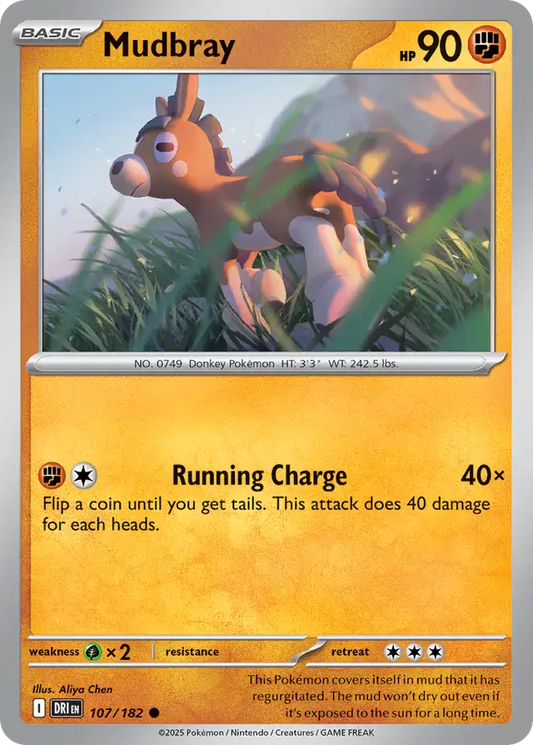 107/182 Mudbray Destined Rivals Pokémon Card