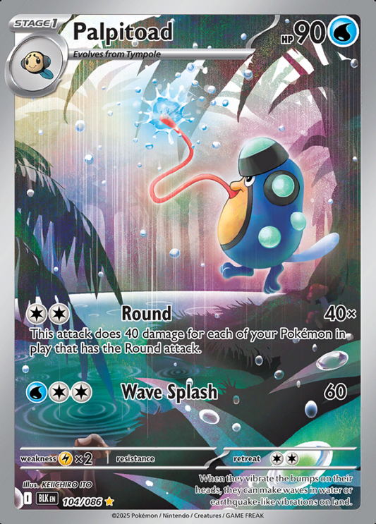 104/086 Palpitoad Illustration Rare Black Bolt Pokémon Card