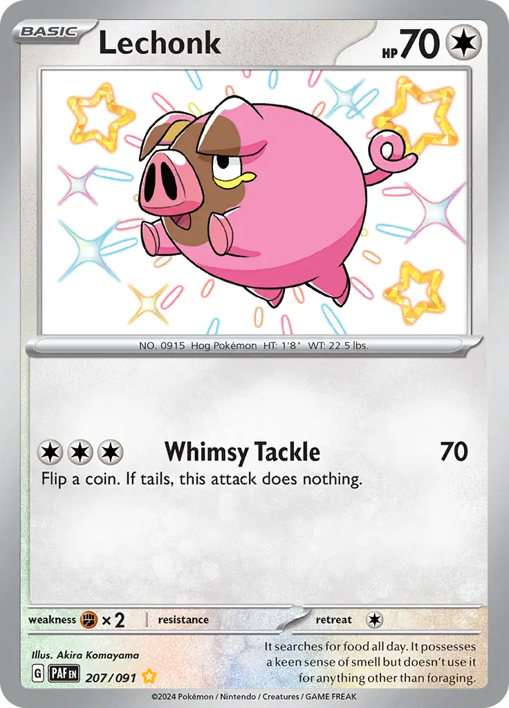 207/091 Lechonk Paldean Fates Pokémon Card