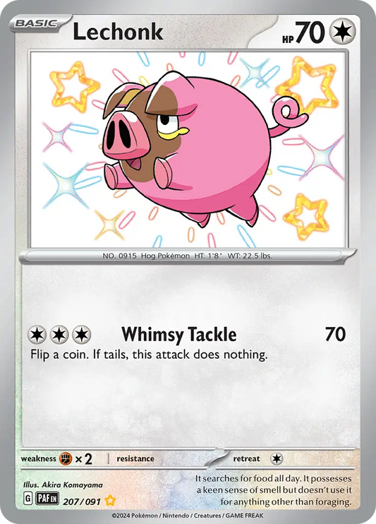 207/091 Lechonk Paldean Fates Pokémon Card