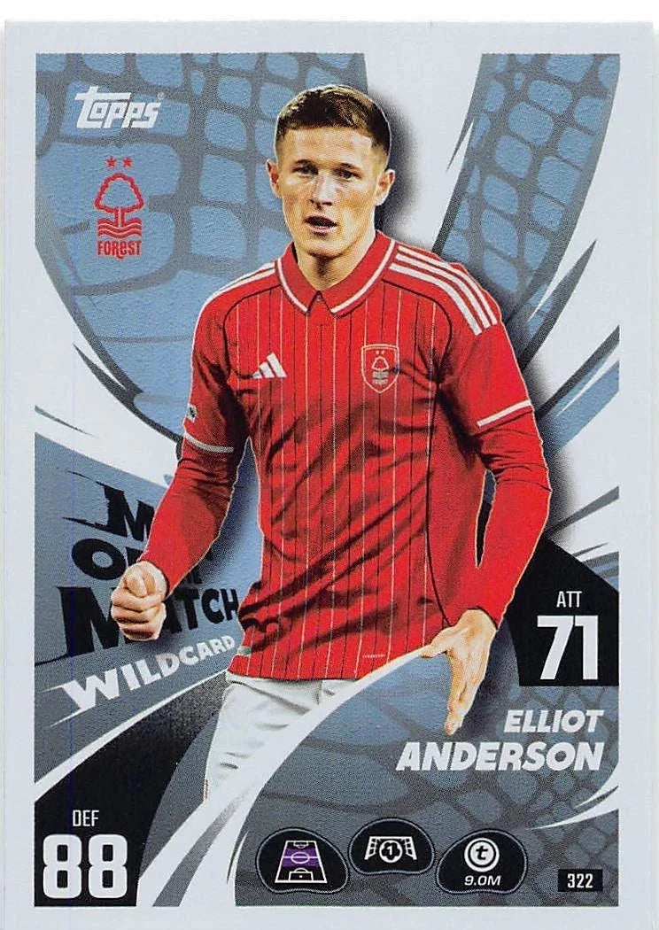 322 Elliot Anderson (Nottingham Forest) Man of the Match Wildcard