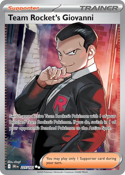 225/182 Team Rocket's Giovanni Destined Rivals Pokémon Card