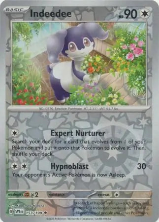 153/198 Indeedee Reverse Holo Scarlet & Violet Base Set Pokémon Card
