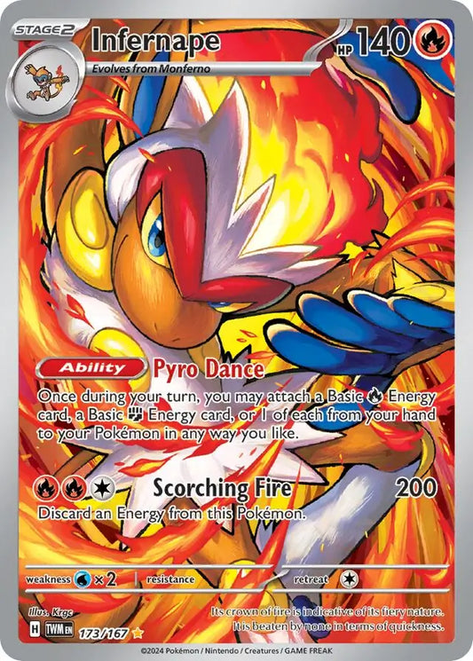 173/167 Infernape Twilight Masquerade Pokémon Card