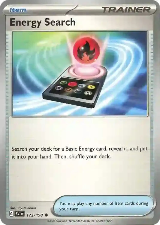 172/198 Energy Search Scarlet & Violet Base Set Pokémon Card
