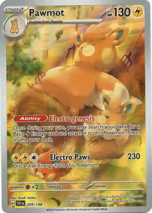 209/198 Pawmot Scarlet & Violet Base Set Pokémon Card