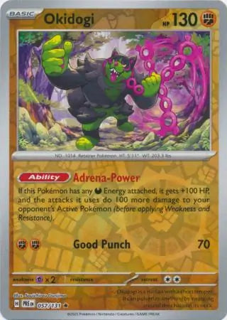 057/131 Okidogi Reverse Holo Prismatic Evolutions Pokémon Card